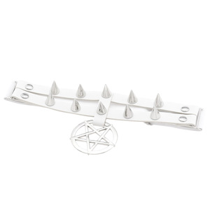 Nouvelle mode gothique pentagramme pendentif Double rangée de pointes en cuir Rivet anneau de cuisse <span class=keywords><strong>personnalisé</strong></span> <span class=keywords><strong>jarretière</strong></span> élastique - Product Image 4