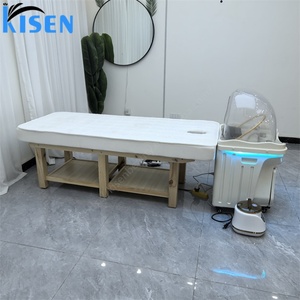 Machine de lavage de cheveux mobile Kisen avec lavabo spa, lit de shampoing et table de massage pour usage clinique, conception à circulation d'eau - Product Image 5