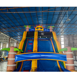 Toboggan aquatique gonflable tropical géant avec piscine, <span class=keywords><strong>palmier</strong></span> 3D, château gonflable pour enfants, toboggan extérieur pour événements - Product Image 6