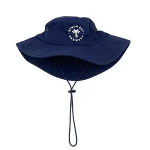 사용자 정의 야외 성인 어부 Sombreros 개인 끈 면 자수 버킷 모자