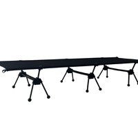 Lit pliant portable en alliage d'aluminium pour 2 personnes, 200*120*37cm, idéal pour la randonnée, le camping et les loisirs en plein air.