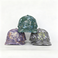 Gorra de Béisbol Personalizada Estilo Vintage Y2K de 6 Paneles con Diseño de Camuflaje de Puntos, Logotipo en Relieve de Goma de Fábrica OEM, Parche Tejido, Hebilla Ajustable y Transpirable