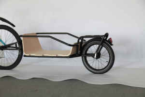 Bicicleta de Carga de Una Rueda de Polimadera de Moda, Carrito de Almacenamiento de Equipaje de Acero Negro, Remolques 8010 para Transporte en Bicicleta - Product Image 5