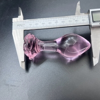 Dilatateur anal en verre borosilicate transparent en forme de rose - 100% étanche et portable, jouet de masturbation pour femmes