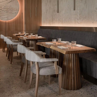 Songdesign Tables à manger au design moderne et luxueux Ensemble de chaises Mobilier de restaurant commercial en bois massif pour hôtels cafés fermes