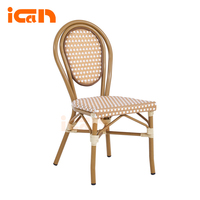Mobilier de jardin Patio d'extérieur Chaises de restaurant en rotin Mobilier de café