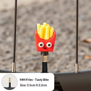 Capuchon de <span class=keywords><strong>valve</strong></span> de vélo décoratif, étanche et anti-poussière, pour vélos d'enfants, VTT et vélos de route, motif dessin animé mignon - Product Image 6