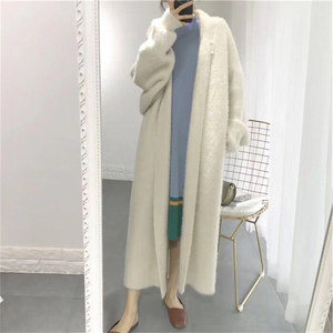 Caldo inverno da <span class=keywords><strong>donna</strong></span> corea lungo e morbido <span class=keywords><strong>Cardigan</strong></span> <span class=keywords><strong>oversize</strong></span> accogliente cappotto Midi con maglioni lunghi e aperti in maglia anteriore <span class=keywords><strong>Cardigan</strong></span> da <span class=keywords><strong>donna</strong></span> - Product Image 3