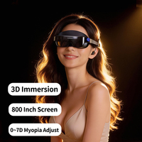 Lunettes intelligentes 3D, affichage monté sur la tête, lunettes 3D immersives, champ de vision large, affichage haute résolution, utilisation pour le jeu et le divertissement