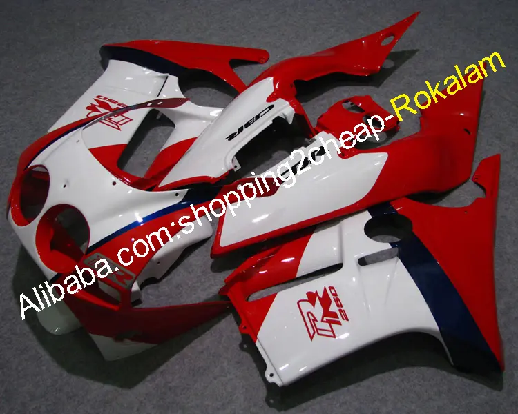 ABS Fairing Kit Fairing Sepeda Motor, untuk Honda CBR 250 RR CBR250RR MC19 1988 1989 88 89 CBR250 CBR250R 250RR Merah Putih