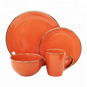 <span class=keywords><strong>Set</strong></span> da Tavola in Ceramica <span class=keywords><strong>Blu</strong></span> Reale con Motivo Smaltato, <span class=keywords><strong>Piatti</strong></span> e Ciotole in Gres, Servizio di Stoviglie Smaltate - Product Image 6