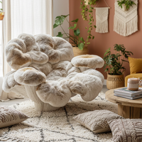 Canapé en forme de champignon, fauteuil rembourré, siège de salon personnalisé, canapé en peluche, ensemble de meubles, meubles de salon de luxe