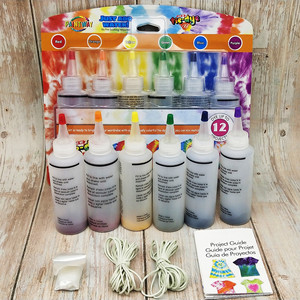 Venta al por mayor 6-Color Tie Dye Kit no tóxico DIY pinturas acrílicas <span class=keywords><strong>para</strong></span> <span class=keywords><strong>ropa</strong></span> vidrio lienzo papel-<span class=keywords><strong>para</strong></span> niños adultos arte <span class=keywords><strong>pintura</strong></span> fiestas - Product Image 2