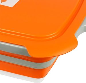 Bac de lavage pliable en silicone à 3 hauteurs réglables avec planche à découper multifonction et couvercle - Product Image 3