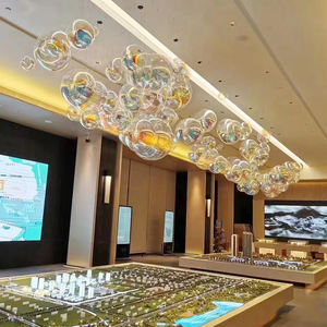 Boule de verre colorée <span class=keywords><strong>Mickey</strong></span> bulle créative décoration suspendue département des ventes zone de table de sable lustre de décoration aérienne - Product Image 3