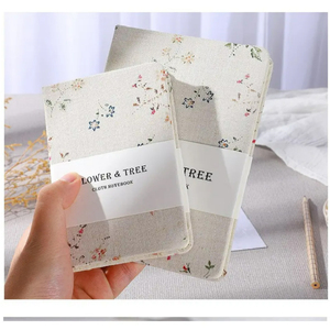 HK venta al por mayor <span class=keywords><strong>A6</strong></span> B6 flor árbol tela Tapa dura cuaderno diario - Product Image 3