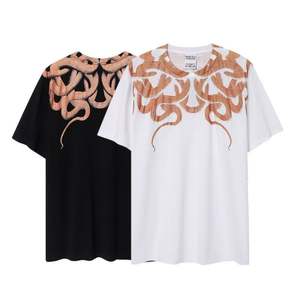 Nueva camiseta de verano unisex de manga corta para parejas con estampado de serpiente dorada, marca de moda, clásica MB de manga corta - Product Image 1