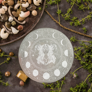 Plaque de charge en cristal Triple Déesse Phases Lunaires, plaque d'autel Wiccan païenne, plaque décorative spirituelle céleste - Product Image 2