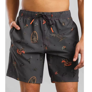 Shorts de Baño de Verano de Alta Calidad para Hombre, Conjunto de 2 Piezas con Logotipo Estampado, Tejido 100% Algodón - Product Image 3