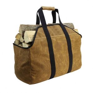 Muestra gratuita: Bolsa de transporte de leña de nailon encerado de alta resistencia y calidad, para leña, para uso comercial al por mayor - Product Image 1