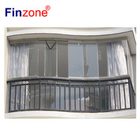 Ventana de Balcón Plegable de Vidrio sin Marco y Elegante