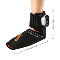 Bottes de massage chauffantes sans fil à vibration et air comprimé pour soulager les douleurs aux pieds, masseur rechargeable pour pieds et chevilles avec compression d'air