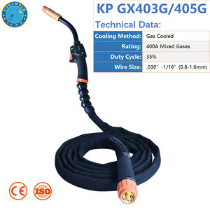 Pistolet de soudage MIG refroidi par air CE <span class=keywords><strong>Kemppi</strong></span> GX403G 400A |   Torche à connecteur Euro |   Revêtement en cuivre |   Pour la vente en gros aux usines de soudage MIG/<span class=keywords><strong>MAG</strong></span> - Product Image 1