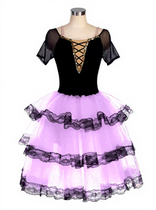 Costume da Balletto Don Chisciotte, Tutù Rosso in Tulle per Competizioni Professionali, Danza Spagnola per Adulti - Product Image 4