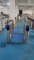New Arrival Stainless Steel Swing Barrier Gate Brushless Motor IP54 Protection for Airport Safe Access Control Face Recognition