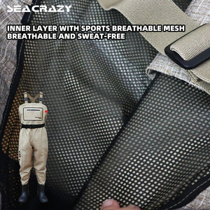 <span class=keywords><strong>Cuissardes</strong></span> de pêche imperméables en nylon/PVC avec support de bottes intégré pour hommes et femmes, marron, pour la pêche en extérieur (vente en gros) - Product Image 4