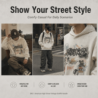 Sudadera con Capucha de 360G para Hombre, Estilo Oversize Vintage, con Estampado Gráfico, Proveedor Personalizado