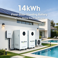 Batterie au lithium mobile YUTANDA 14 kWh avec garantie de 10 ans, BMS intégré, 11 000 cycles pour système de stockage solaire domestique