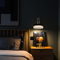 Luminaire suspendu de style luxueux à LED avec lumière chaude et non éblouissante pour table à manger, bar, îlot, comptoir, café, maison d'hôtes