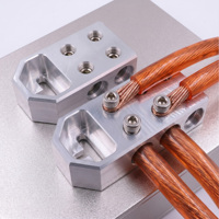 Bloc de bornes à vis en aluminium 4 voies 12V, robuste, pour distribution de puissance, connecteur de borne mécanique pour applications automobiles et industrielles