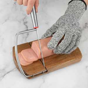 Trancheuse à fromage multifonction manuelle en bois d'acacia écologique robuste avec fil en acier inoxydable pour beurre et jambon, idéale pour la cuisine domestique - Meilleures ventes - Product Image 2