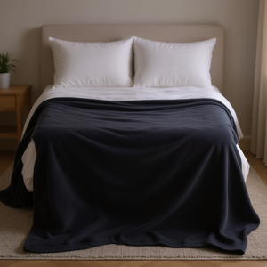 Manta Ligera Negra Vianney, Acolchada, de Felpa, para Uso en el Hogar, para las Cuatro Estaciones - Product Image 2