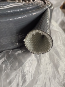 ท่อไฟเบอร์กลาสแบบถักเส้นผ่าศูนย์กลาง6-130มม. เส้นผ่านศูนย์กลางด้านในกำหนดเองป้องกันอุณหภูมิสูงเคลือบด้วยยางซิลิโคน - Product Image 4