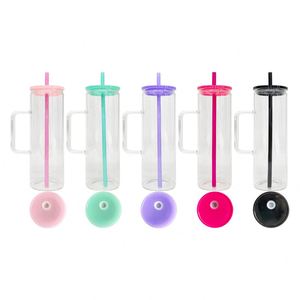 Tasses à café en verre transparent givré de 20 oz, personnalisables avec logo, pour sublimation, idéales pour les enveloppes UV DTF - Product Image 2
