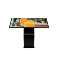 Kiosque de table intelligent à écran tactile multipoint avec base K, affichage publicitaire horizontal 4K UHD et télécommande Android OS