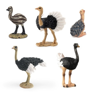 Jouets cognitifs pour enfants, modèles d'animaux en PVC, poussins d'autruche africains et australiens, décorations d'élevage avicole - Product Image 1