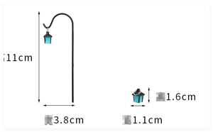 Estatua de resina de jardín 3D, linterna colgante luminosa brillante, lámpara de <span class=keywords><strong>Farola</strong></span>, luz nocturna, figurita, casa de muñecas en miniatura, adornos de césped - Product Image 3