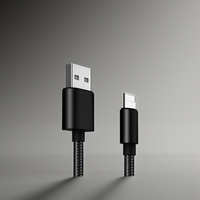 TKT kabel USB C, kawat Data mikro Jack nilon 1M 2M 3M pengisian daya 3A USB cerdas bahan logam tipe-c kualitas tinggi
