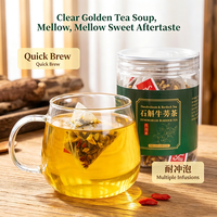 Tisane de vitalité aux plantes : Dendrobium, Bardane, Poria, Écorce de mandarine, Chrysanthème – Sachets de thé triangulaires en vrac pour la vente en gros