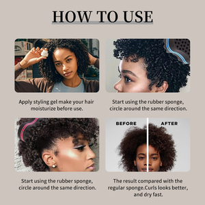 Sevich éponge afro à double ondulation latérale pour cheveux bouclés - Product Image 6
