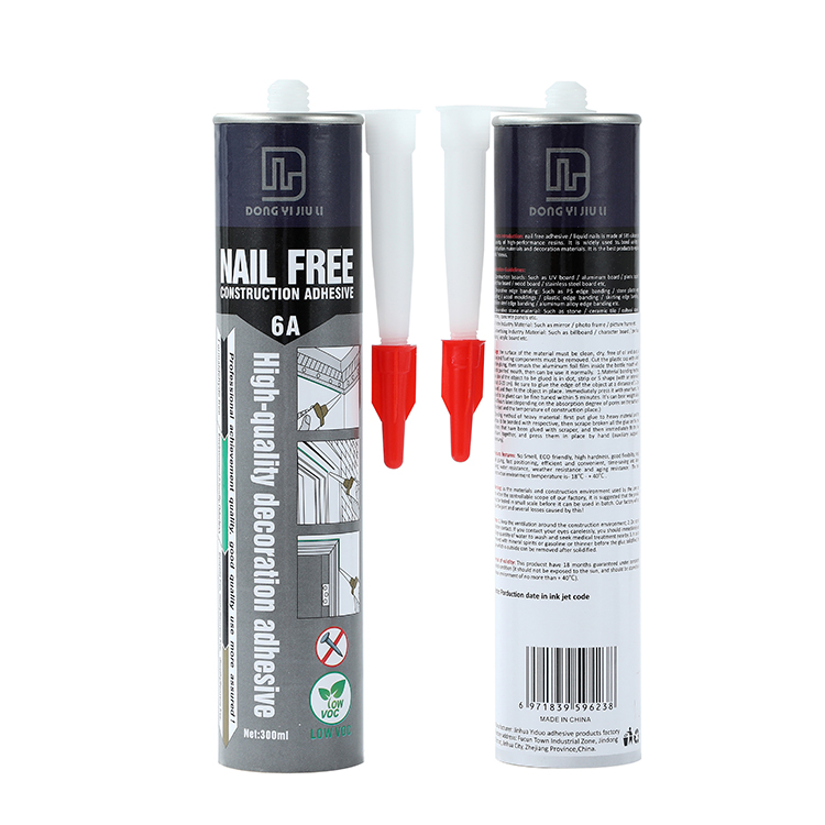 Transparent neutral fix all top bond elastic no more nail construction glue with screw top