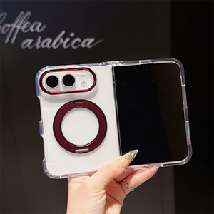 เคสโทรศัพท์แบบพับได้ใสสำหรับ iPhone 18 Fold พร้อมขาตั้งโลหะหมุนได้ 360 องศา รองรับการชาร์จไร้สายแบบแม่เหล็ก ป้องกันการกระแทก - Product Image 4