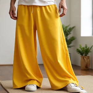 Pantalones de chándal unisex lavados con piedra de alta calidad, joggers ecológicos informales de talla grande para mujeres, hombres, inspiración de estilo callejero - Product Image 2