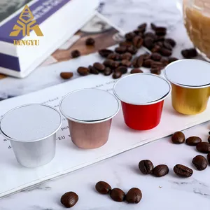 Prezzo di fabbrica OEM colorato monouso in alluminio nespresso capsule di caffè vuote Nespresso