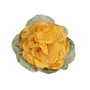 Flor de tela 3D de camelia bicolor de gasa de 5.5 cm para bricolaje, pendientes, ropa, zapatos, bolsos, accesorios decorativos - Product Image 5
