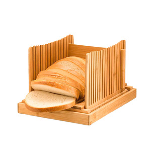 Top vente réglable bambou bois pain planche à découper trancheuse à pain avec couteau et miettes <span class=keywords><strong>plateau</strong></span> - Product Image 1